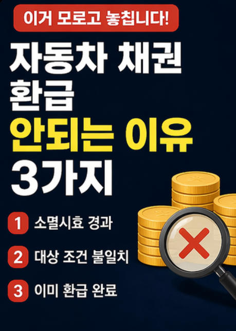 자동차 채권 환급 안되는 이유 3가지