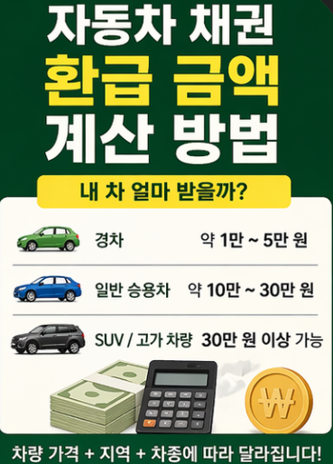 자동차 채권 환급 금액