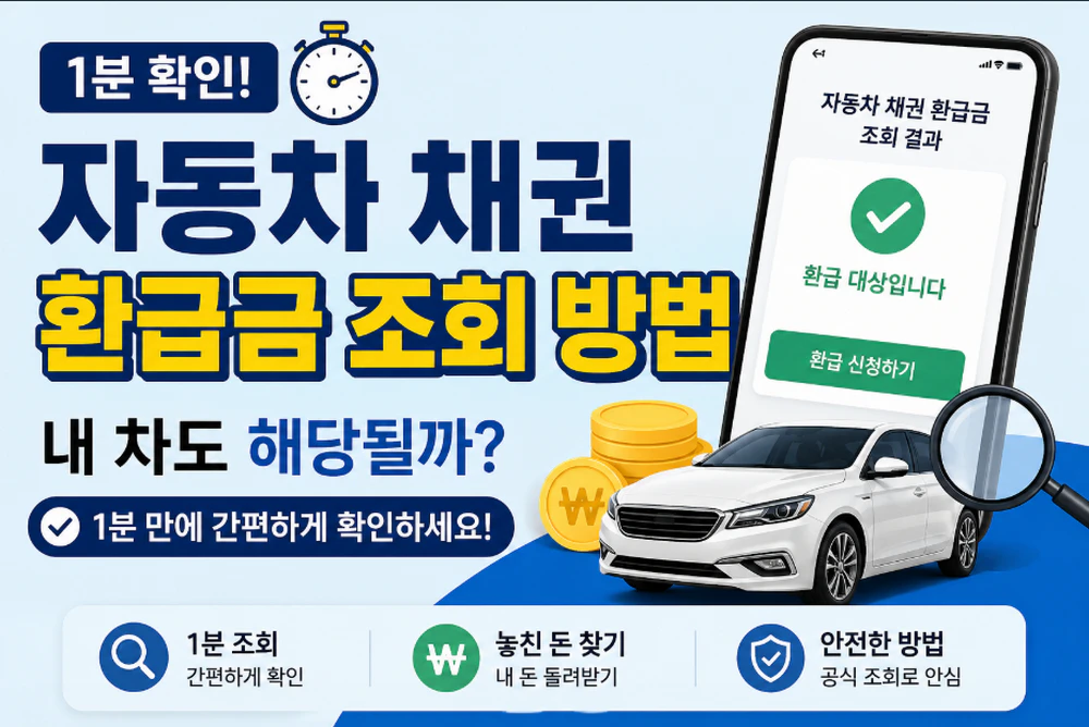 자동차 채권 환급금 조회 방법