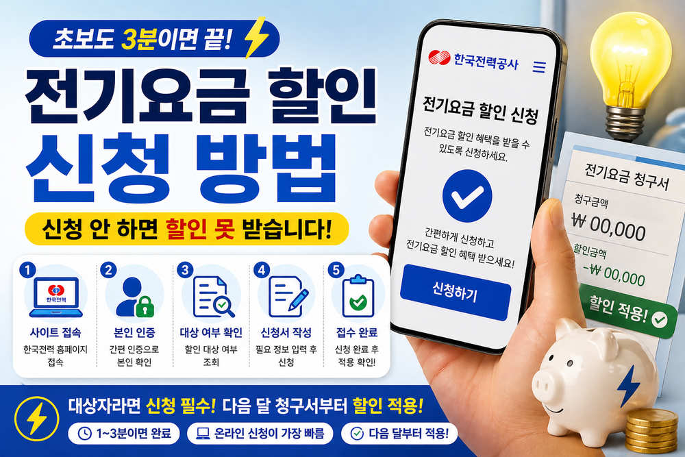 전기요금 할인 신청 방법