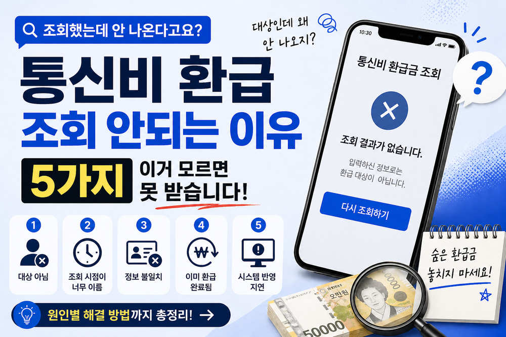 통신비 환급 조회